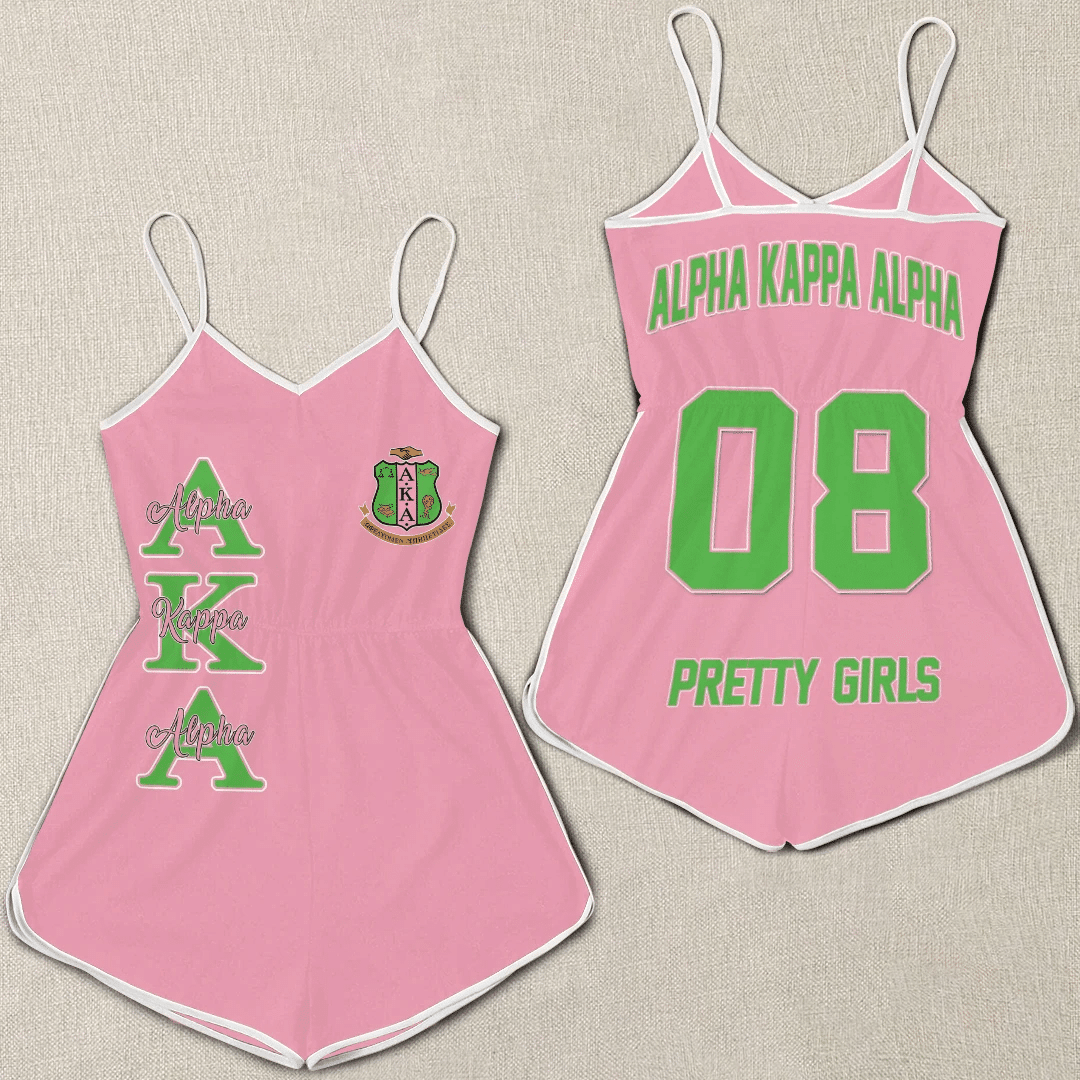 Sorority Romper - Custom AKA (Pink) Women Romper