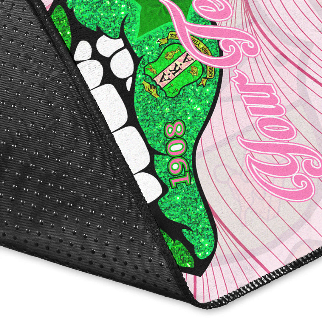 Sorority Rug - Custom AKA Lips Special Version Area Rug