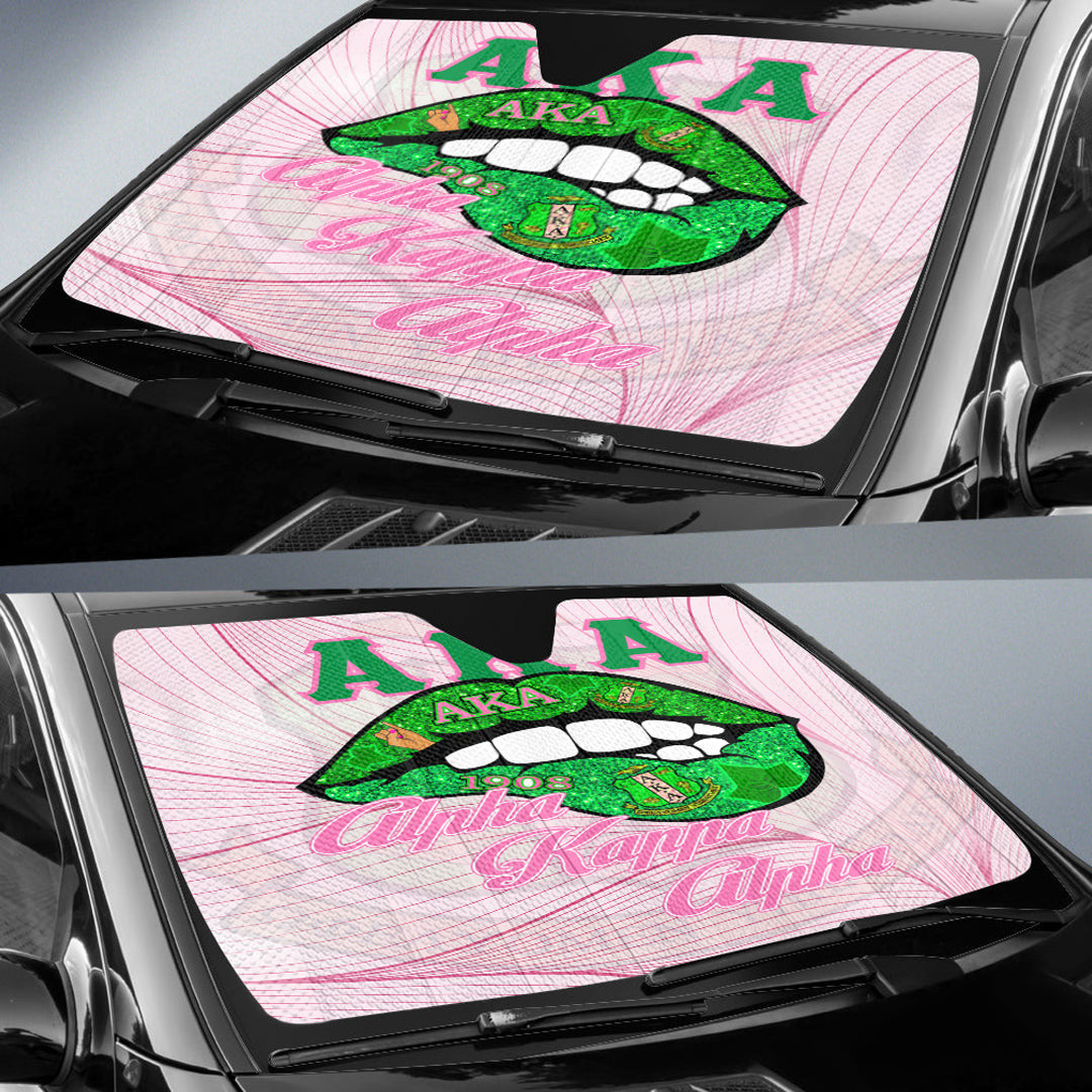 Sorority Auto Sun Shades - AKA Lips Special Version Auto Sun Shades