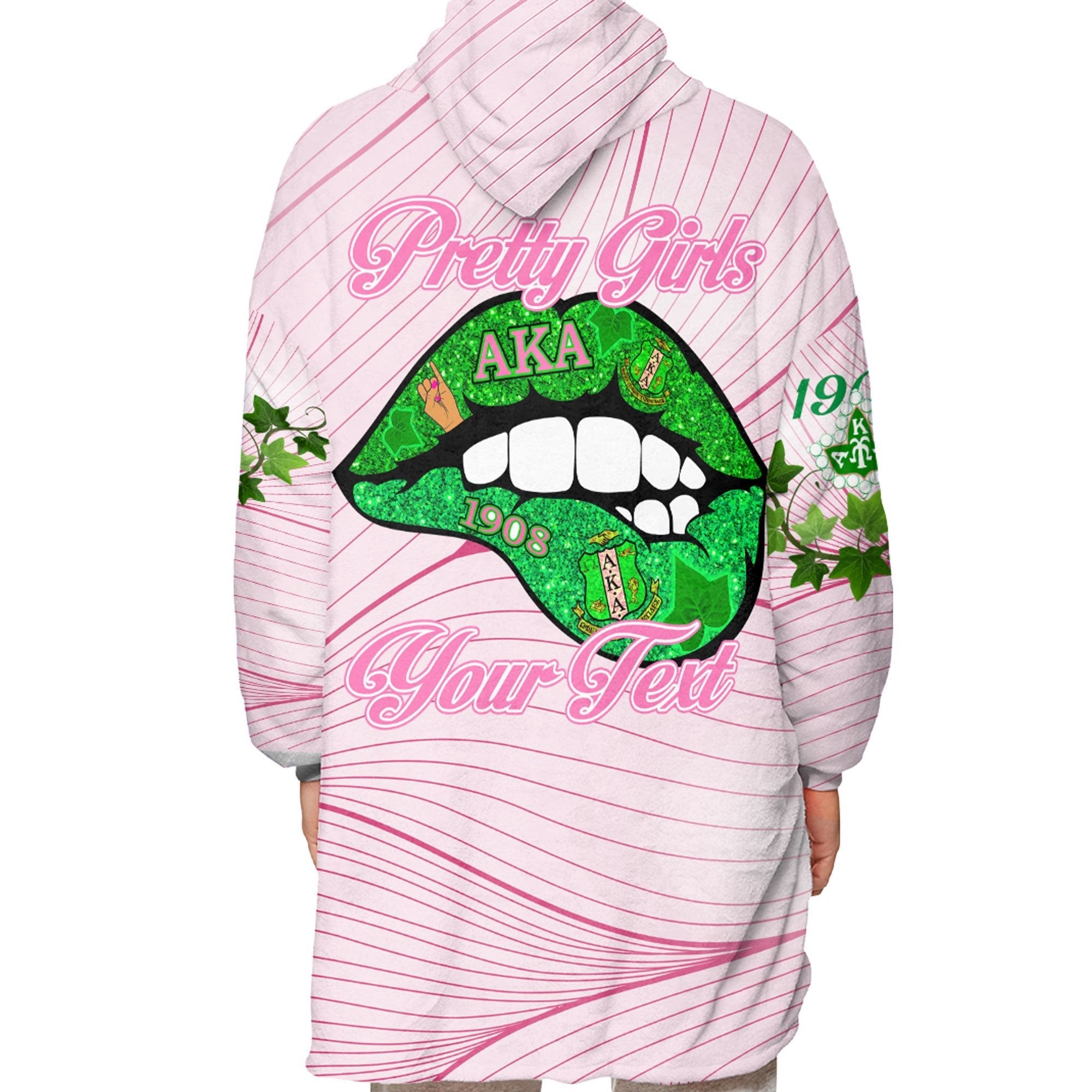 Sorority Hoodie - Custom AKA Lips Hoodie Dress
