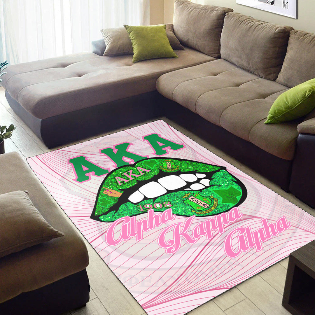 Sorority Rug - AKA Lips Special Version Area Rug