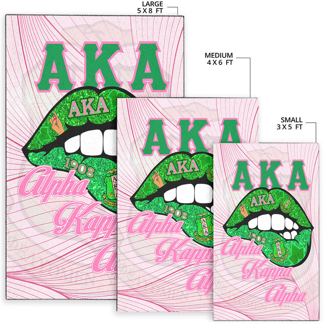 Sorority Rug - AKA Lips Special Version Area Rug
