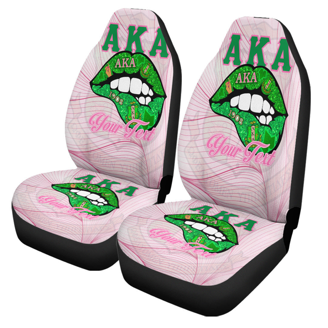 Sorority Car Seat Covers - Custom AKA Lips Special Version Car Seat Covers