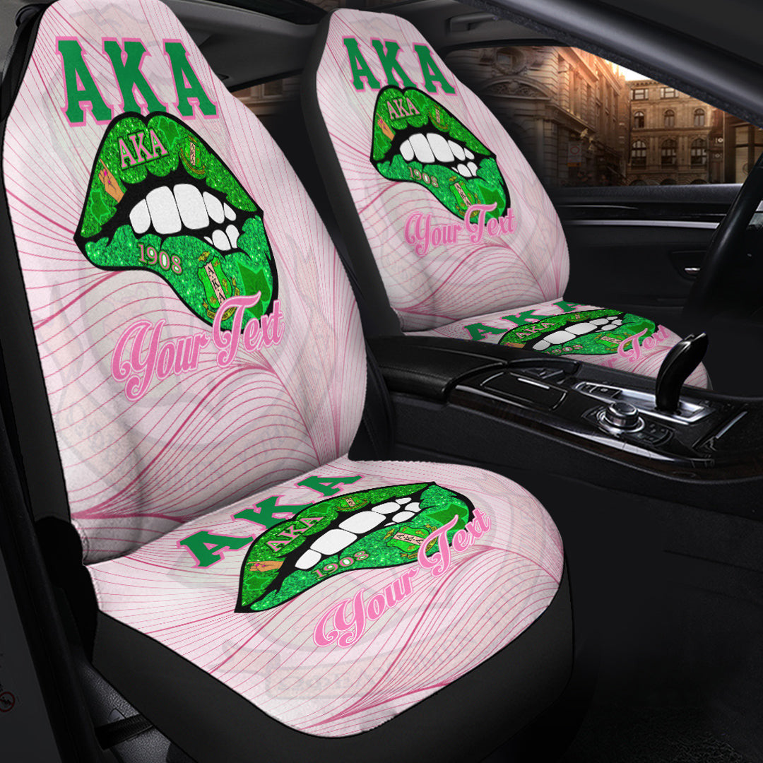 Sorority Car Seat Covers - Custom AKA Lips Special Version Car Seat Covers