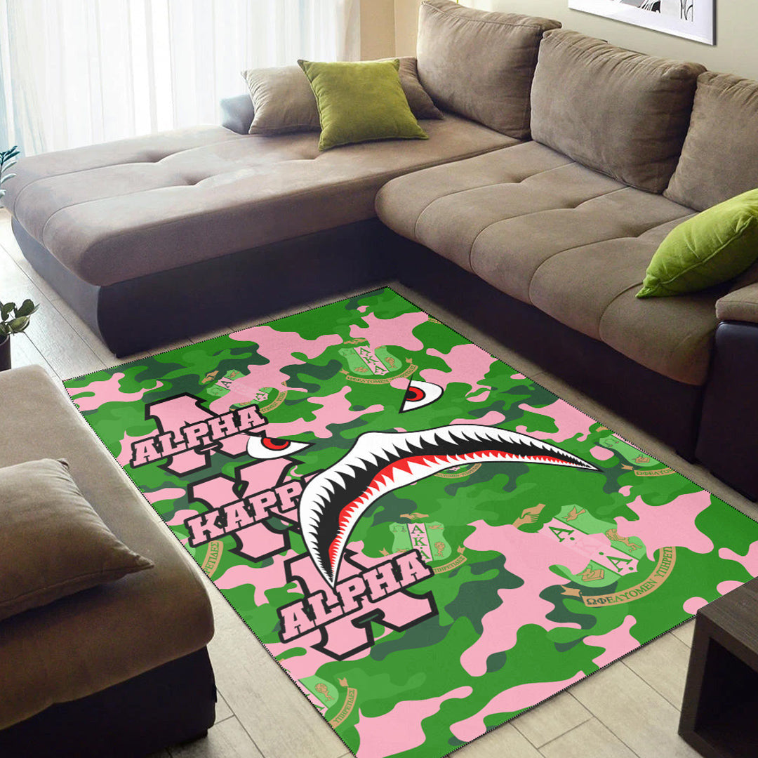 Sorority Rug - AKA Full Camo Shark Area Rug