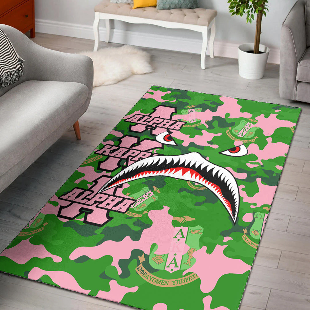 Sorority Rug - AKA Full Camo Shark Area Rug