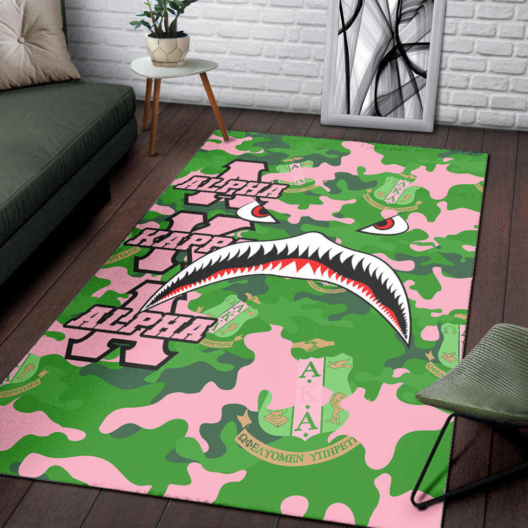 Sorority Rug - AKA Full Camo Shark Area Rug