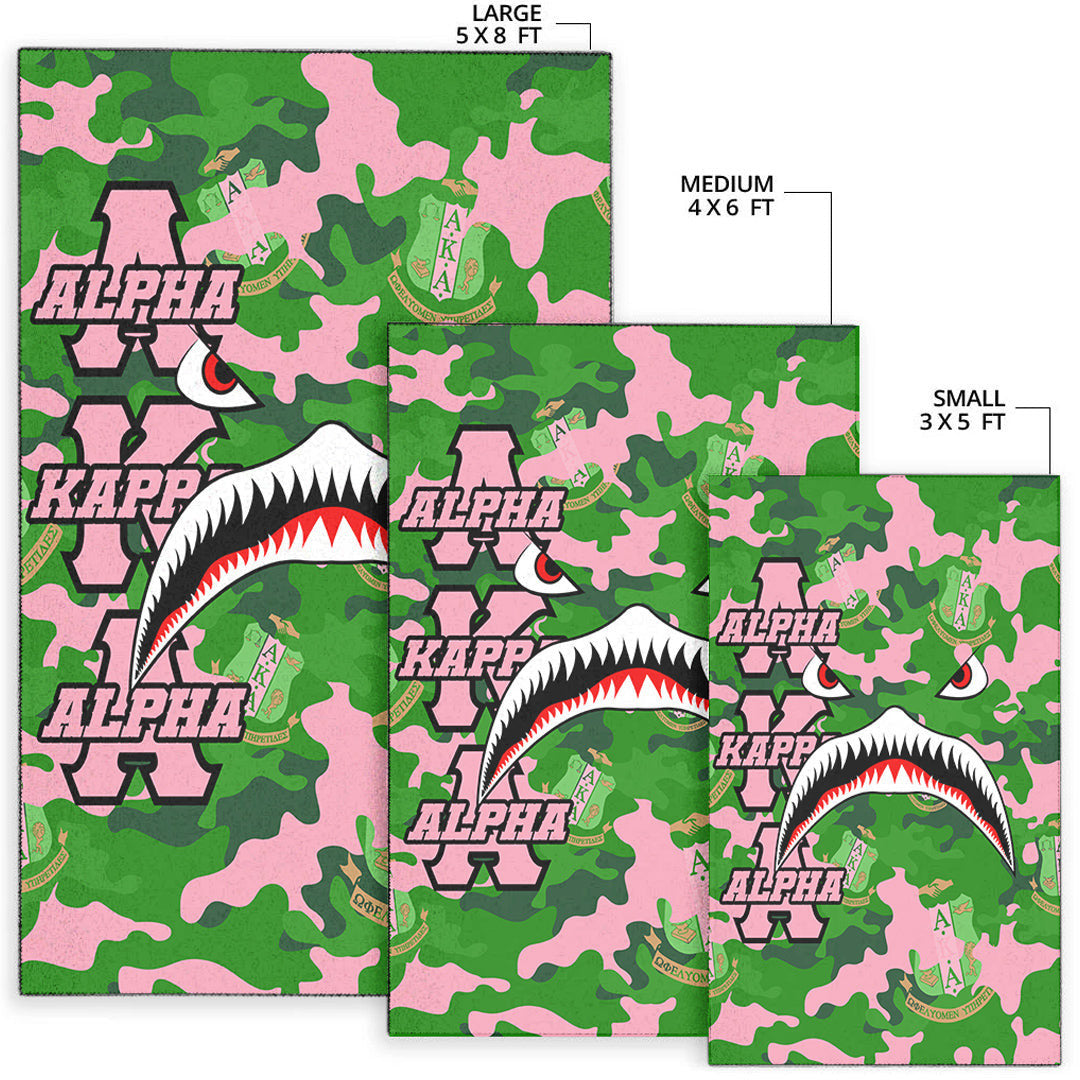Sorority Rug - AKA Full Camo Shark Area Rug