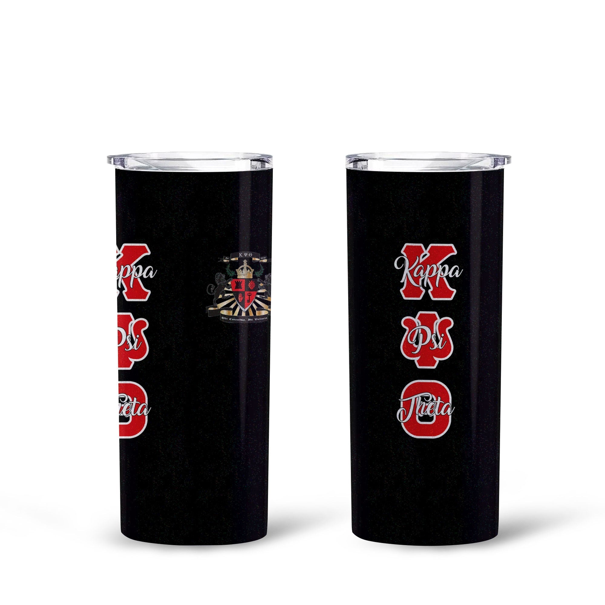 Fraternity Tumbler - Kappa Psi Theta Tall Glitter Tumbler Original Lion Claws Style