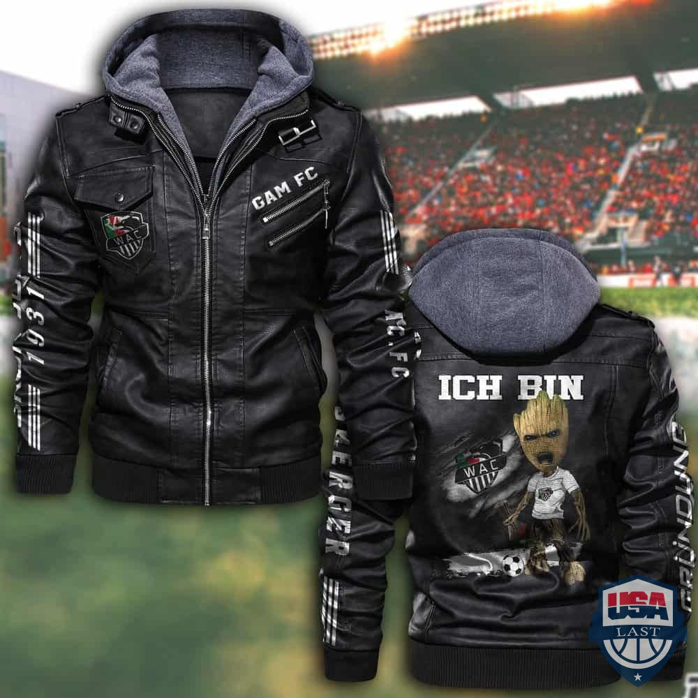 Wolfsberger AC FC Baby Groot Lederjacke mit Kapuze - HVsun