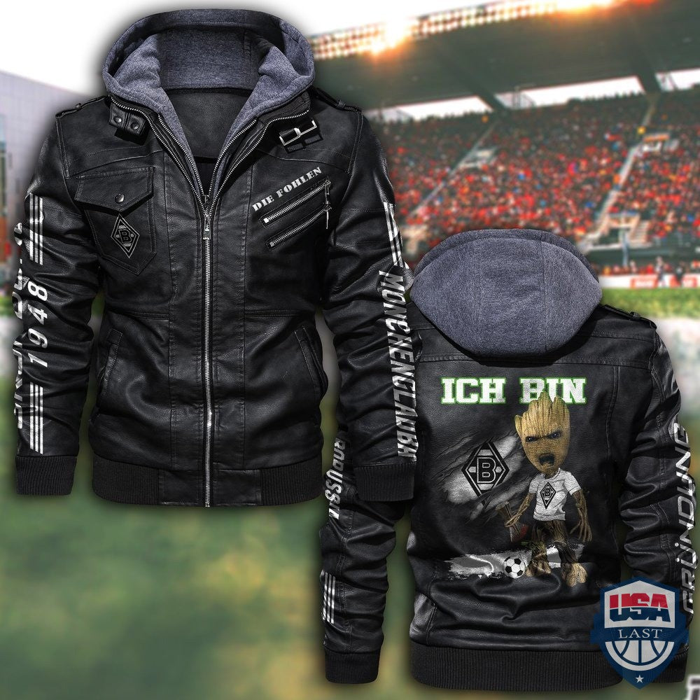 Borussia Mönchengladbach FC Hooded Leather Jacket - HVsun