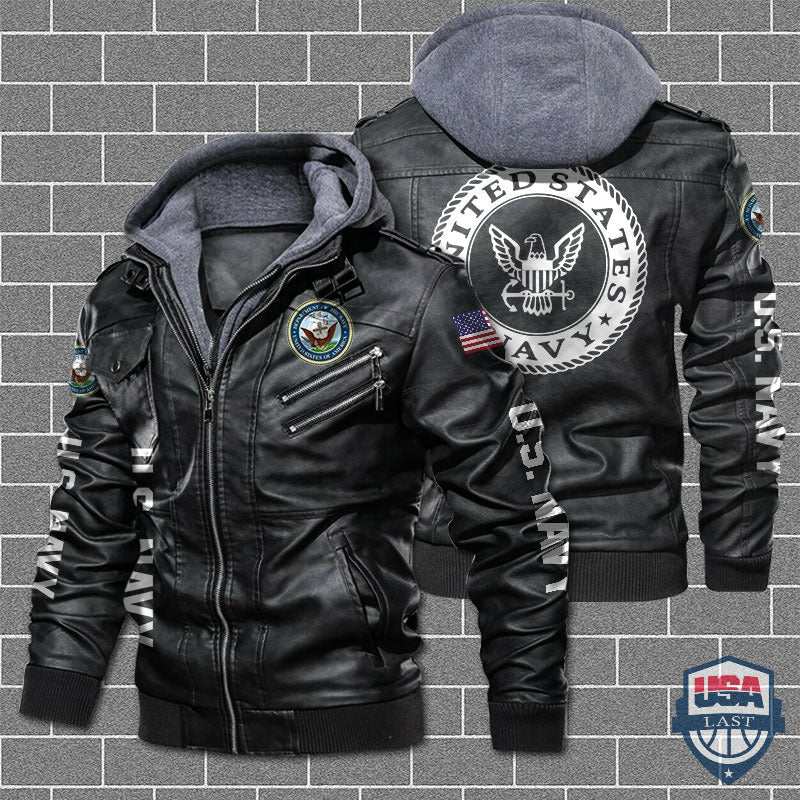 U.S Navy Leather Jacket - HVsun