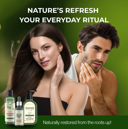 Abera Body & Hair Care Set – Soothing Folliculitis Cleanse & Hair Strengthening with Tea Tree + Pink Grapefruit