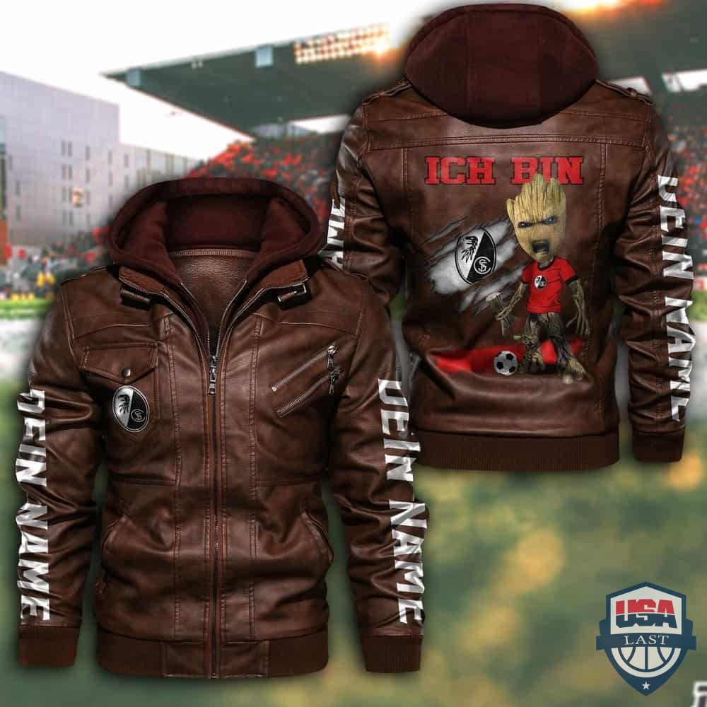 SC Freiburg FC Custom Name Leather Jacket - HVsun