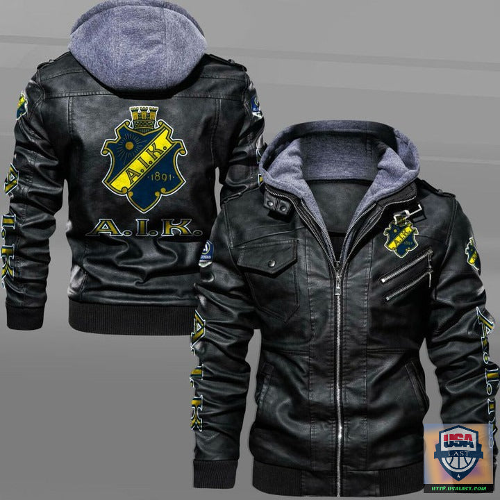 AIK Fotboll FC Leather Jacket - HVsun