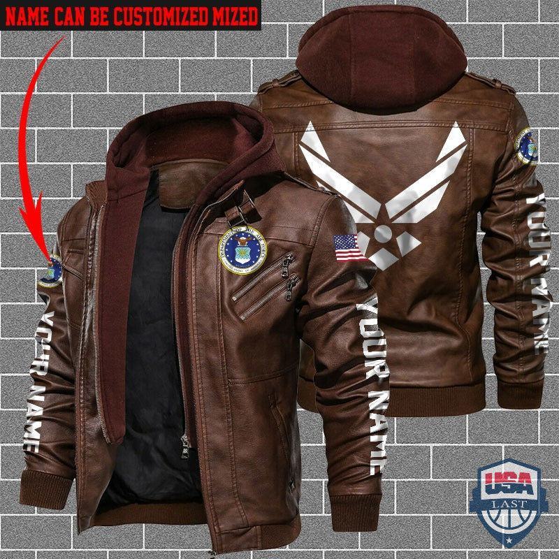 United States Air Force Custom Name Leather Jacket - HVsun