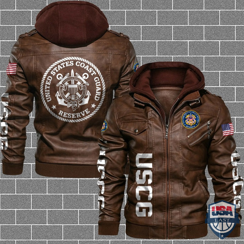 United States Coast Guard Leather Jacket - HVsun
