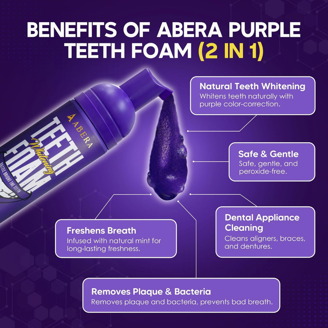 Abera Purple Teeth Whitening Foam