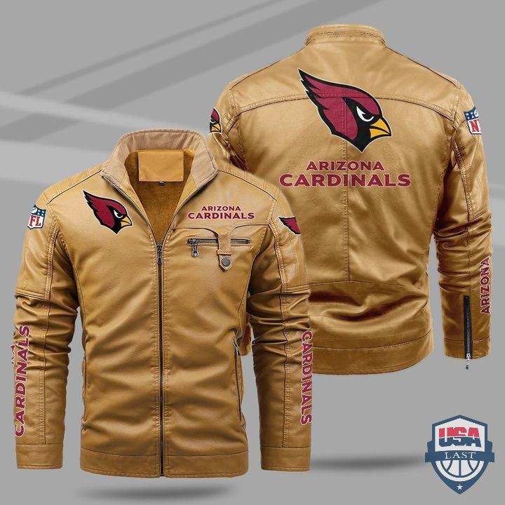 Arizona Cardinals Fleece Leather Jacket - HVsun