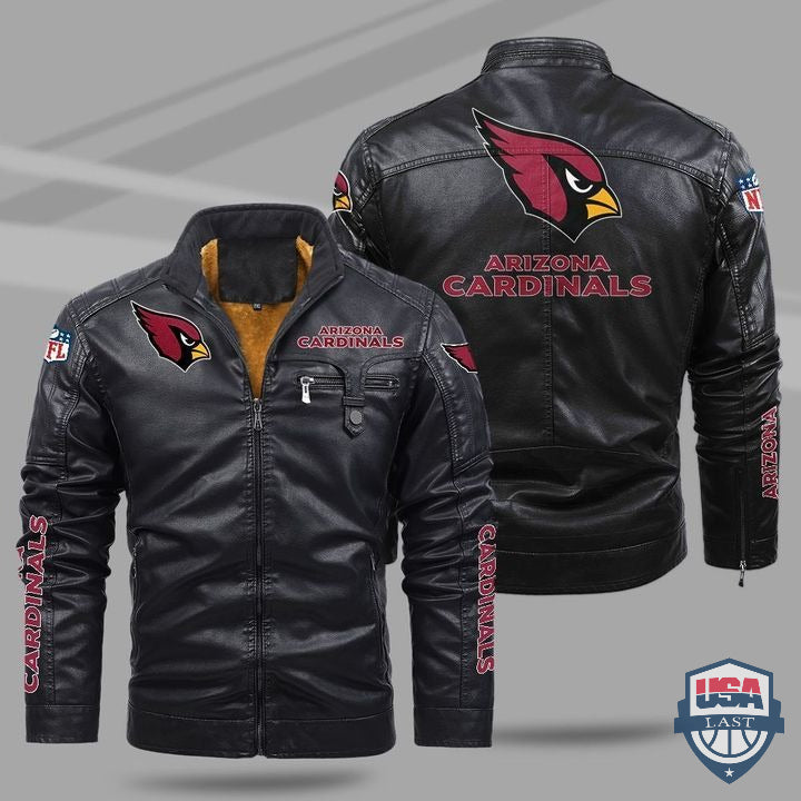 Arizona Cardinals Fleece Leather Jacket - HVsun