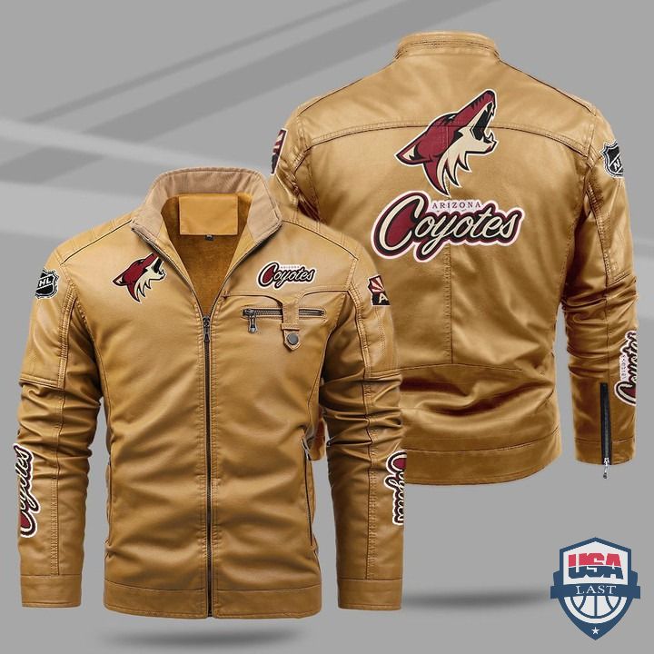 Arizona Coyotes Fleece Leather Jacket - HVsun