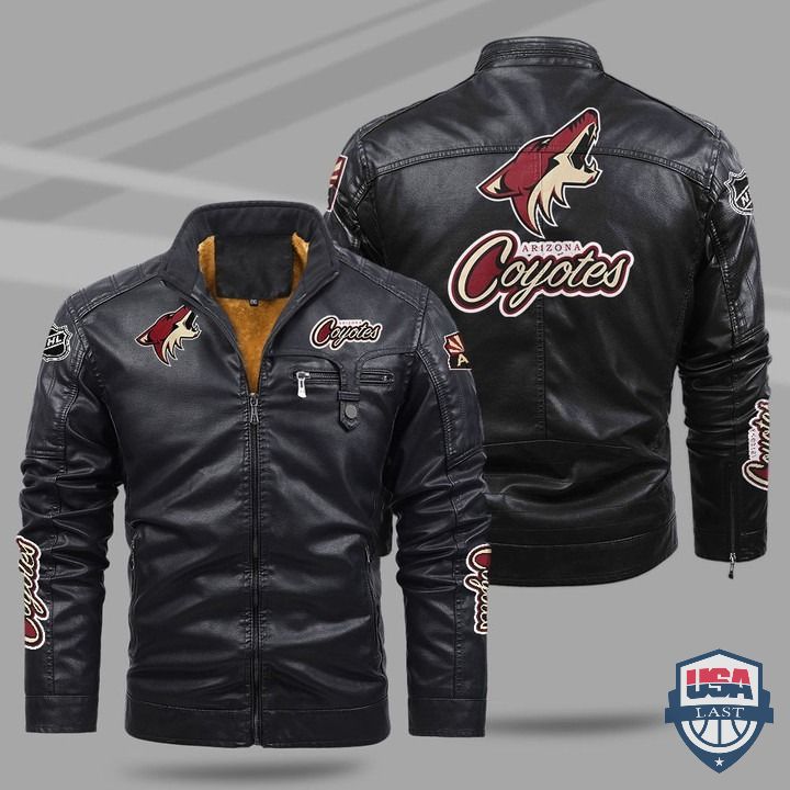 Arizona Coyotes Fleece Leather Jacket - HVsun