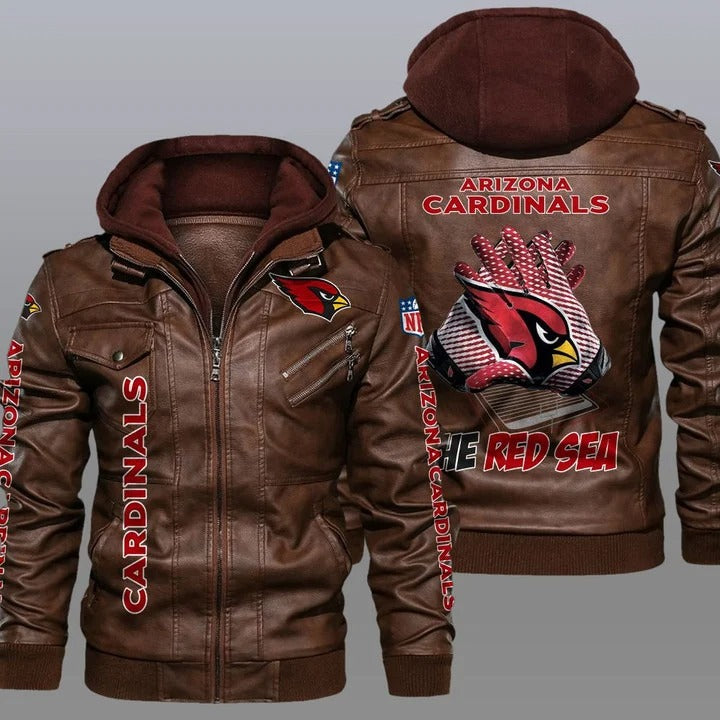 Arizona cardinals NFL the red sea leather jacket - K181121 - HVsun