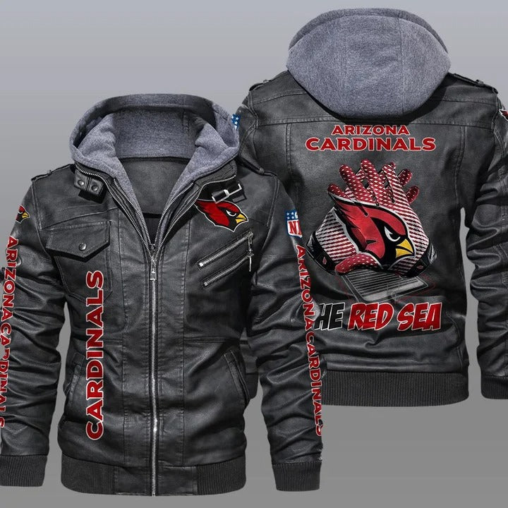 Arizona cardinals NFL the red sea leather jacket - K181121 - HVsun