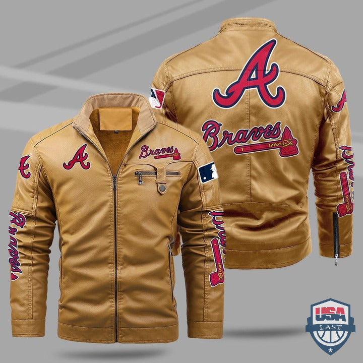 Atlanta Braves Fleece Leather Jacket - HVsun