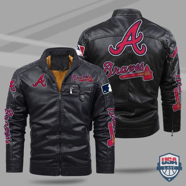 Atlanta Braves Fleece Leather Jacket - HVsun
