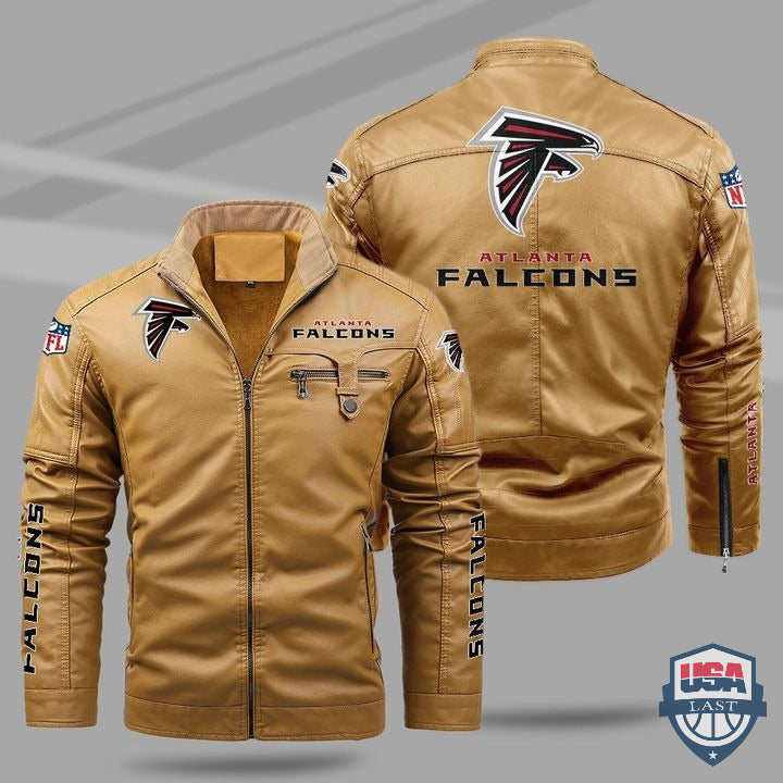 Atlanta Falcons Fleece Leather Jacket - HVsun