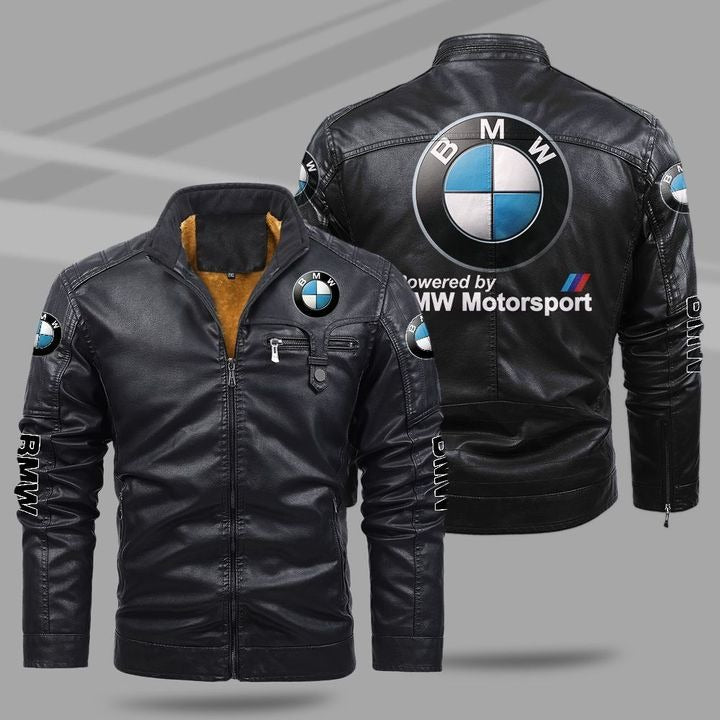 BMW Fleece Leather Jacket - HVSun
