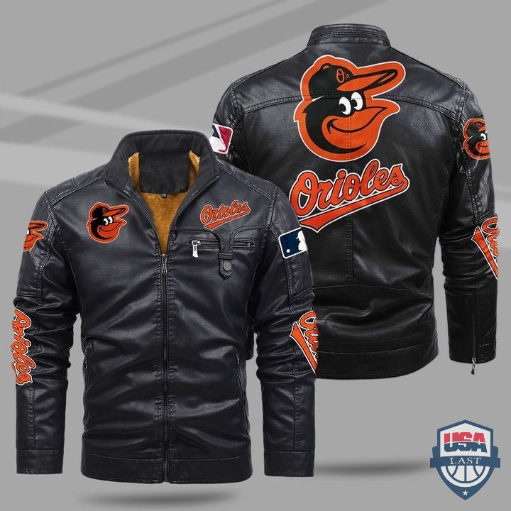 Baltimore Orioles Fleece Leather Jacket - HVsun