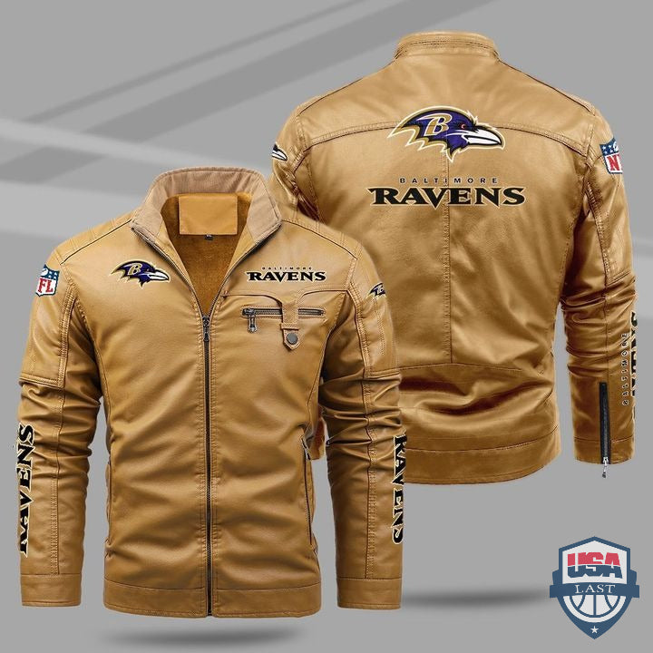 Baltimore Ravens Fleece Leather Jacket - HVsun