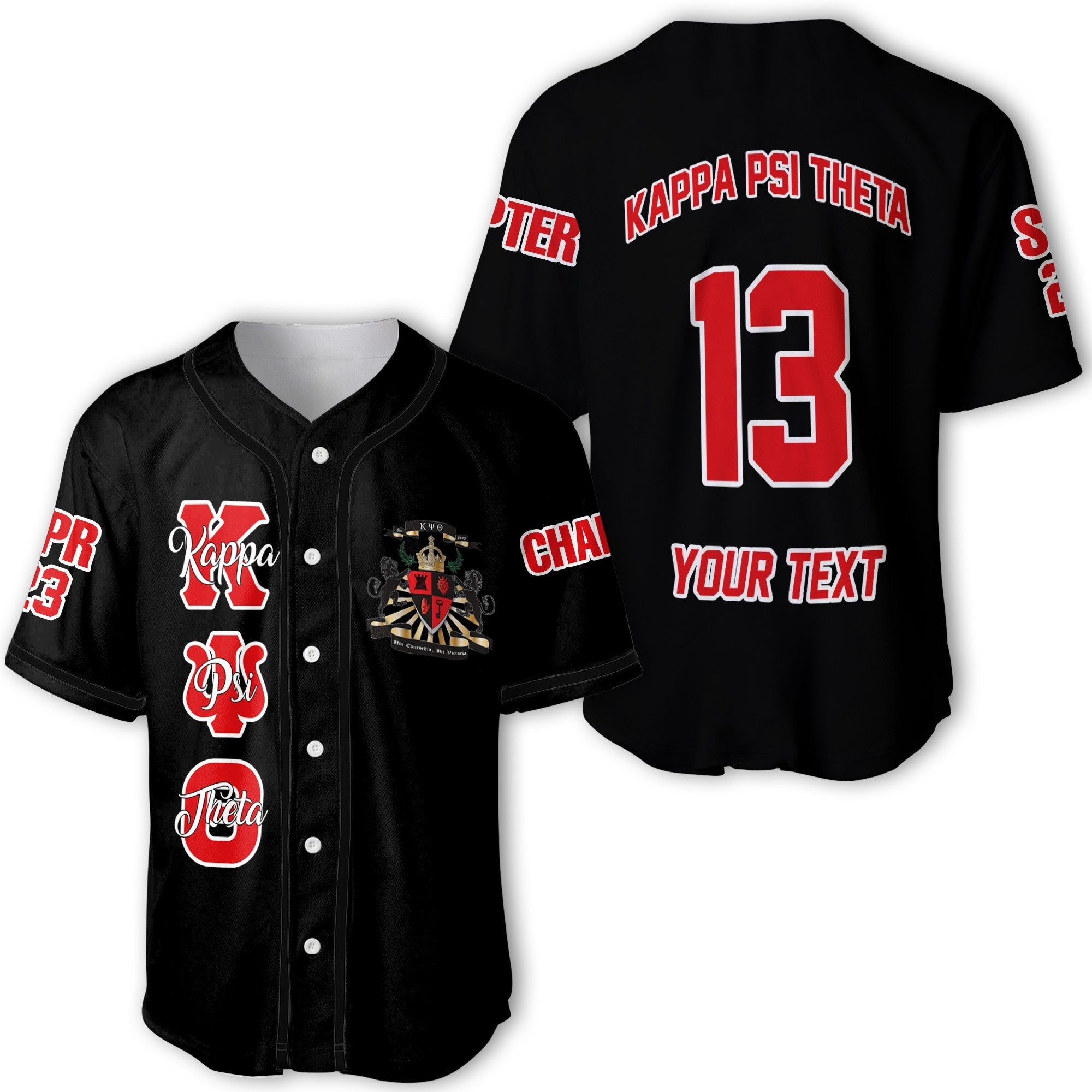 Fraternity Baseball Jersey - Personalized Kappa Psi Theta Baseball Jersey Original Dark Style