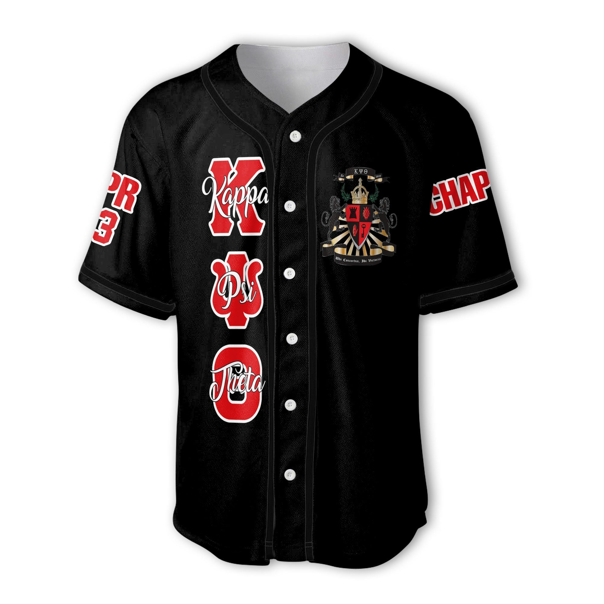 Fraternity Baseball Jersey - Personalized Kappa Psi Theta Baseball Jersey Original Dark Style
