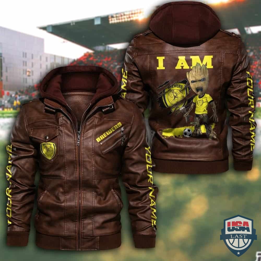 Customize Groot I Am Burton Albion Fan Leather Jacket - USALast