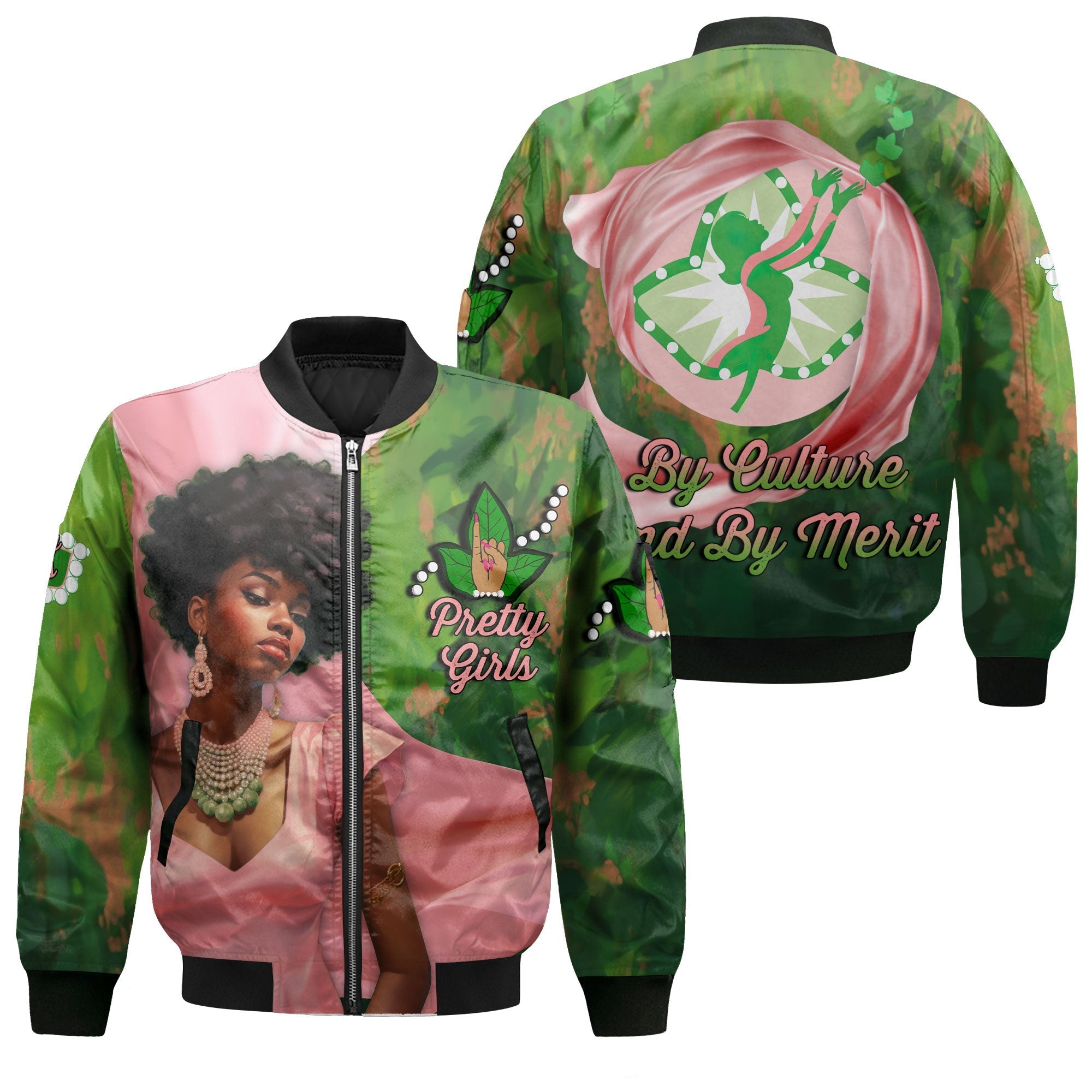 Sorority Bomber Jacket - AKA Bomber Jackets Pretty Girl Style