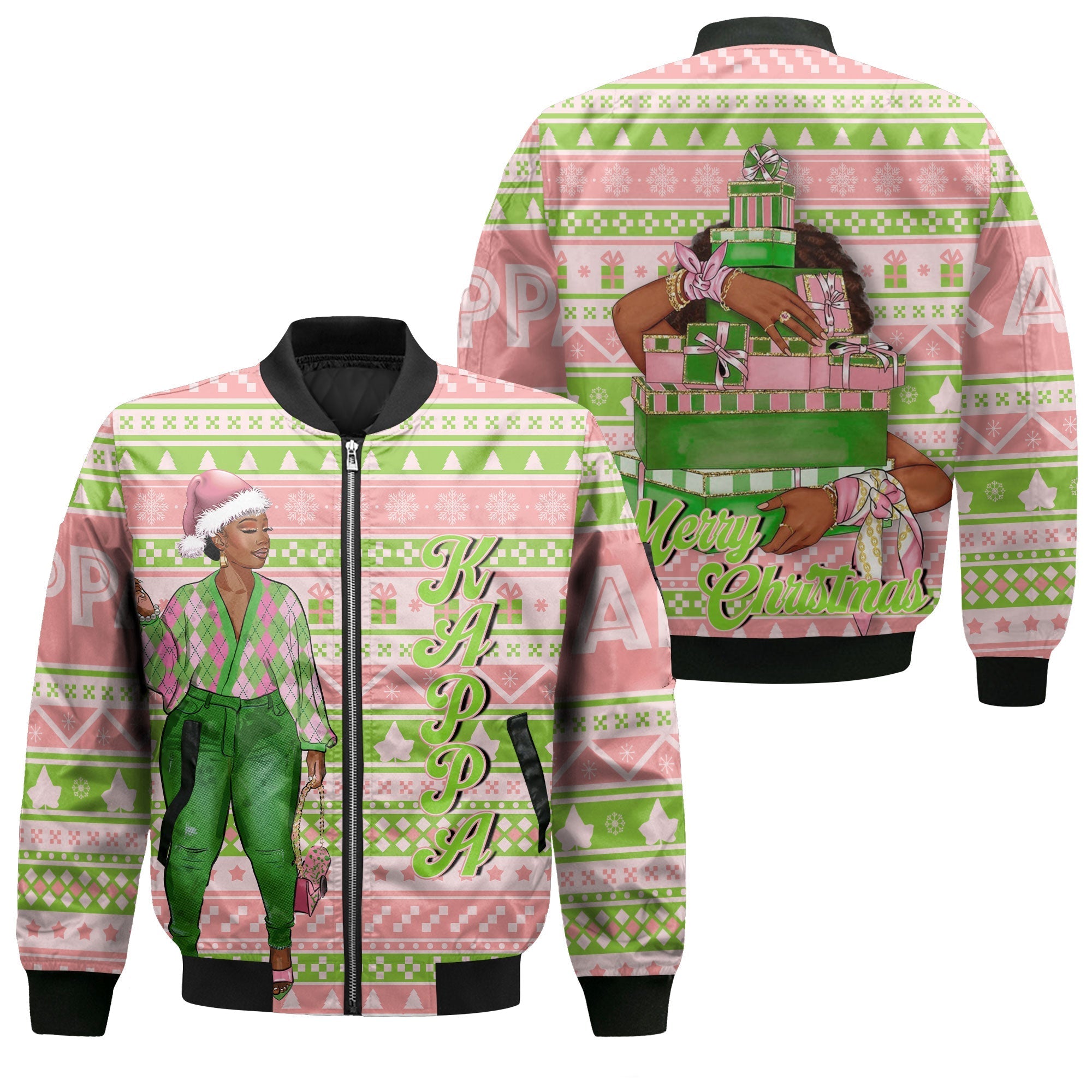 Sorority Bomber Jacket - AKA Christmas Bomber Jackets Girl New Style
