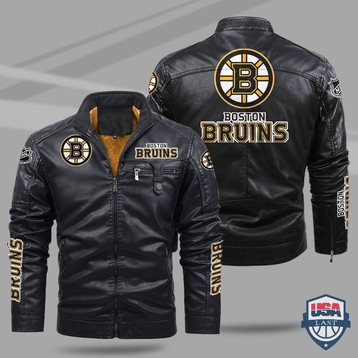 Boston Bruins Fleece Leather Jacket - HVsun