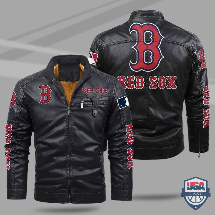Boston Red Sox Fleece Leather Jacket - HVsun