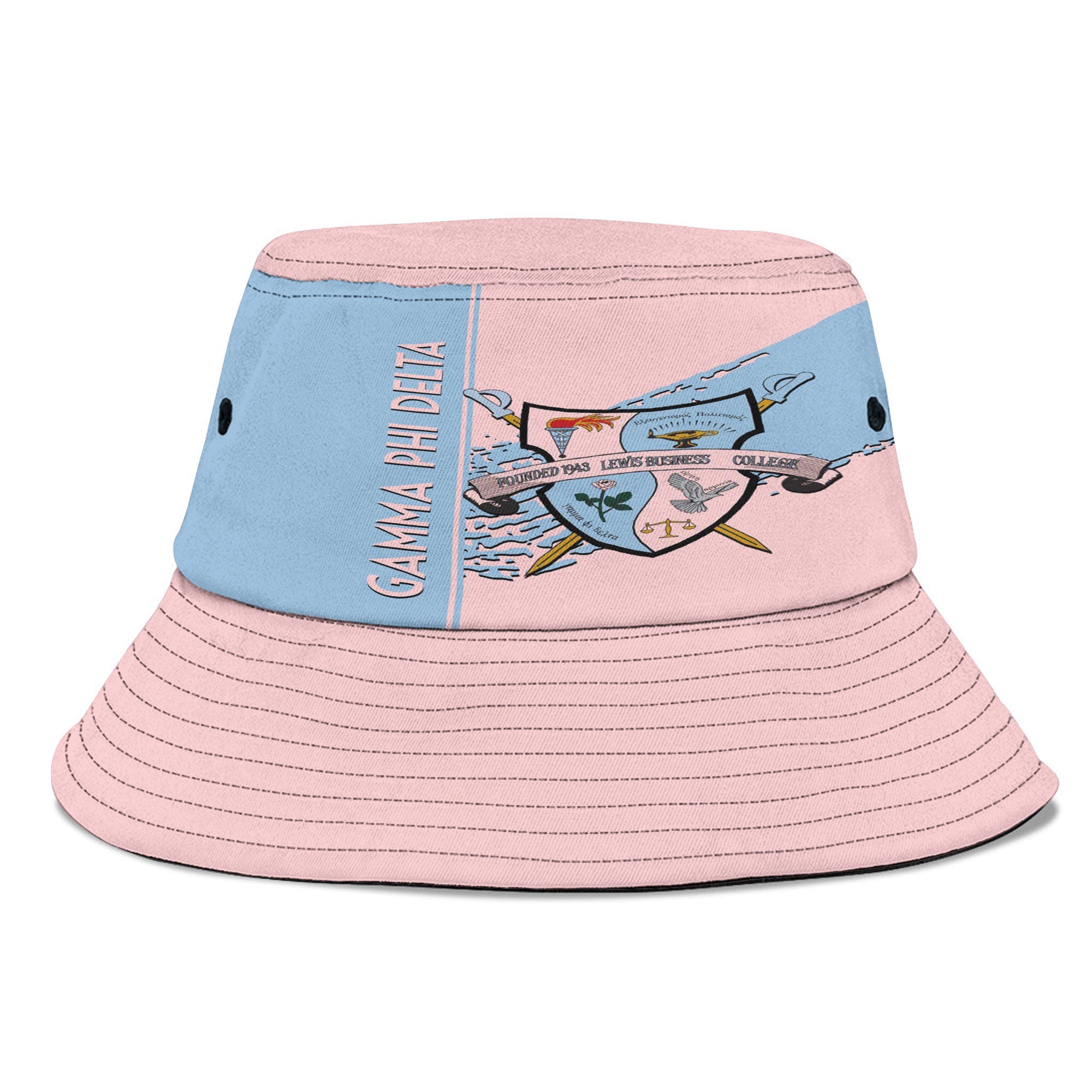 Sorority Hat - Gamma Phi Delta Bucket Hat Quarter Style