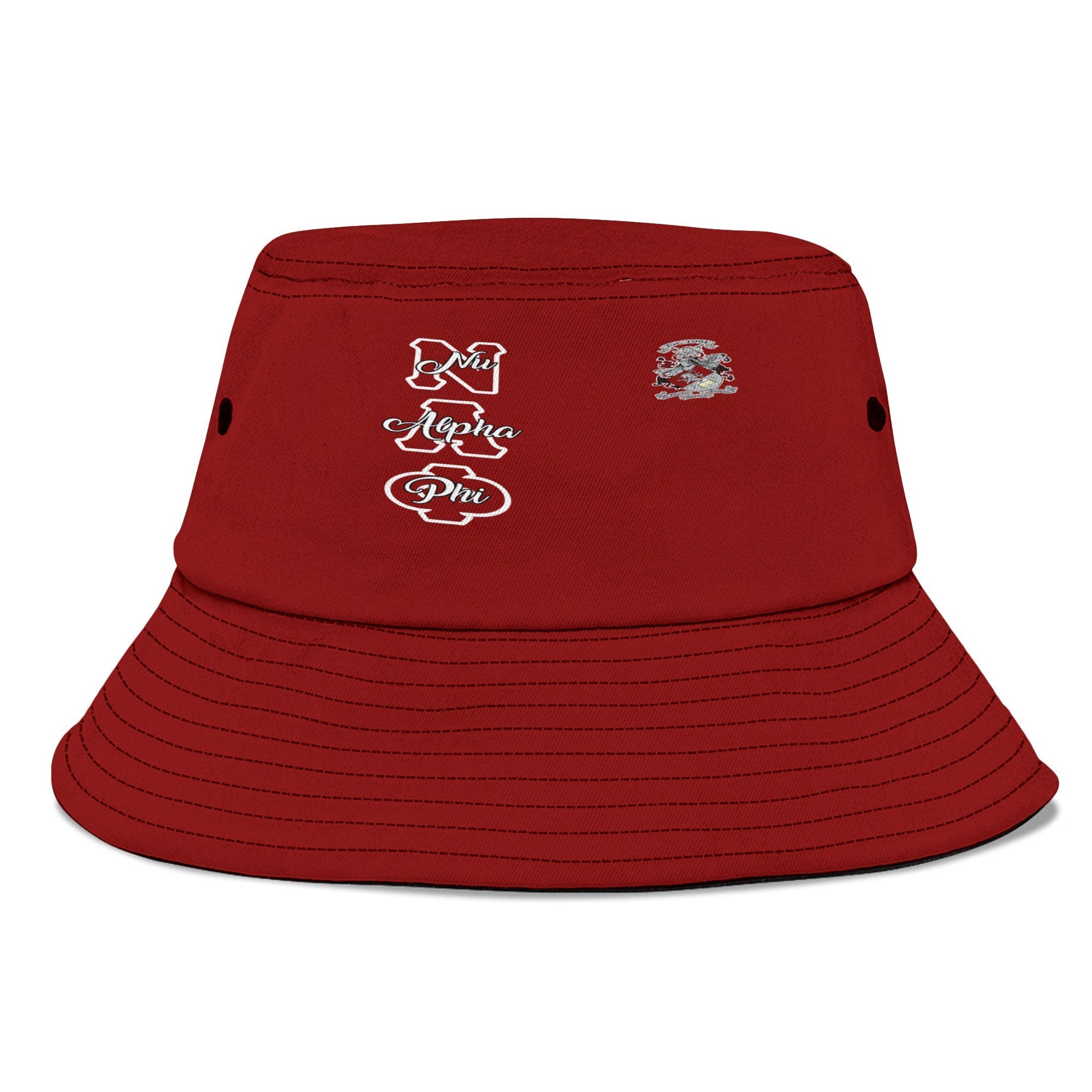 Fraternity Hat - Nu Alpha Phi Bucket Hat Original Maroon Style