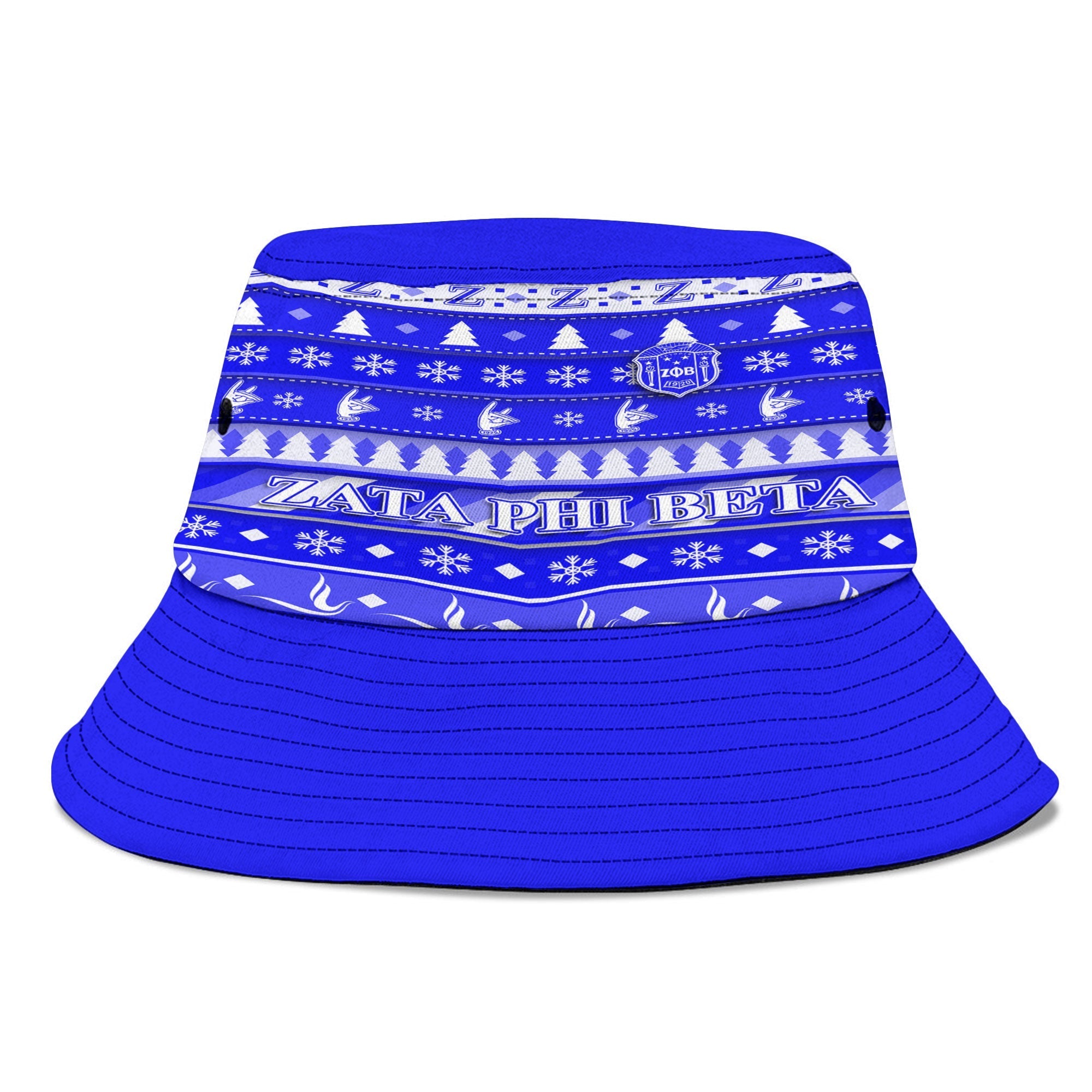 Sorority Hat - Christmas Zeta Phi Beta Girl Bucket Hat Royal Blue Style
