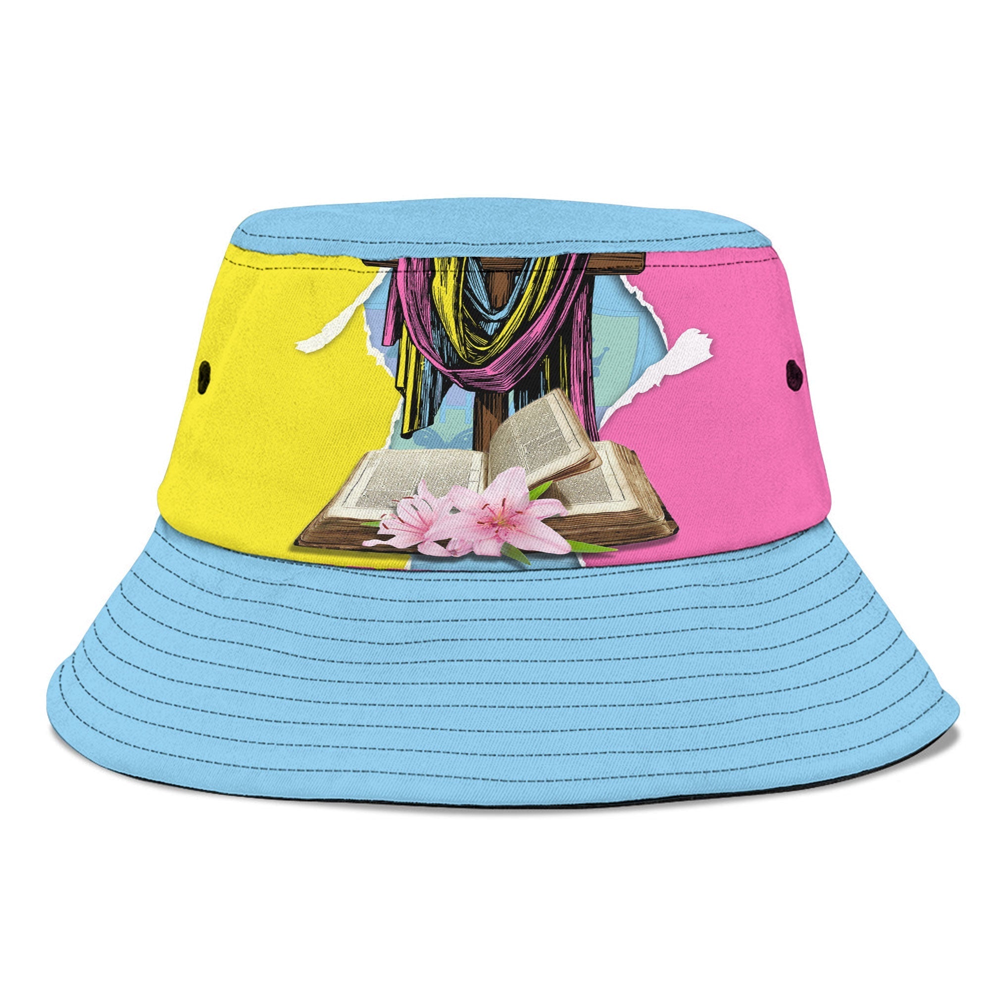 Sorority Hat -  Eta Sigma Theta Bucket Hat Cross Style