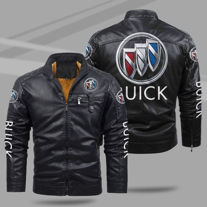 Buick Fleece Leather Jacket - HVSun