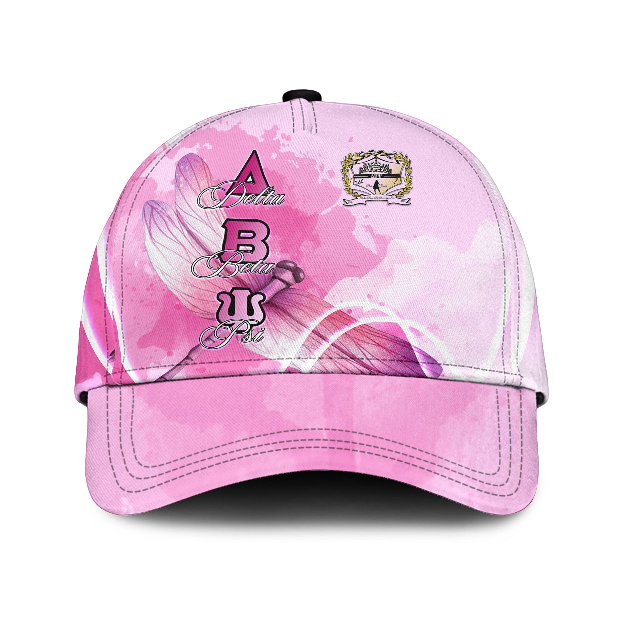 Sorority Cap -  Delta Beta Psi Classic Cap Pink Dragonfly Style