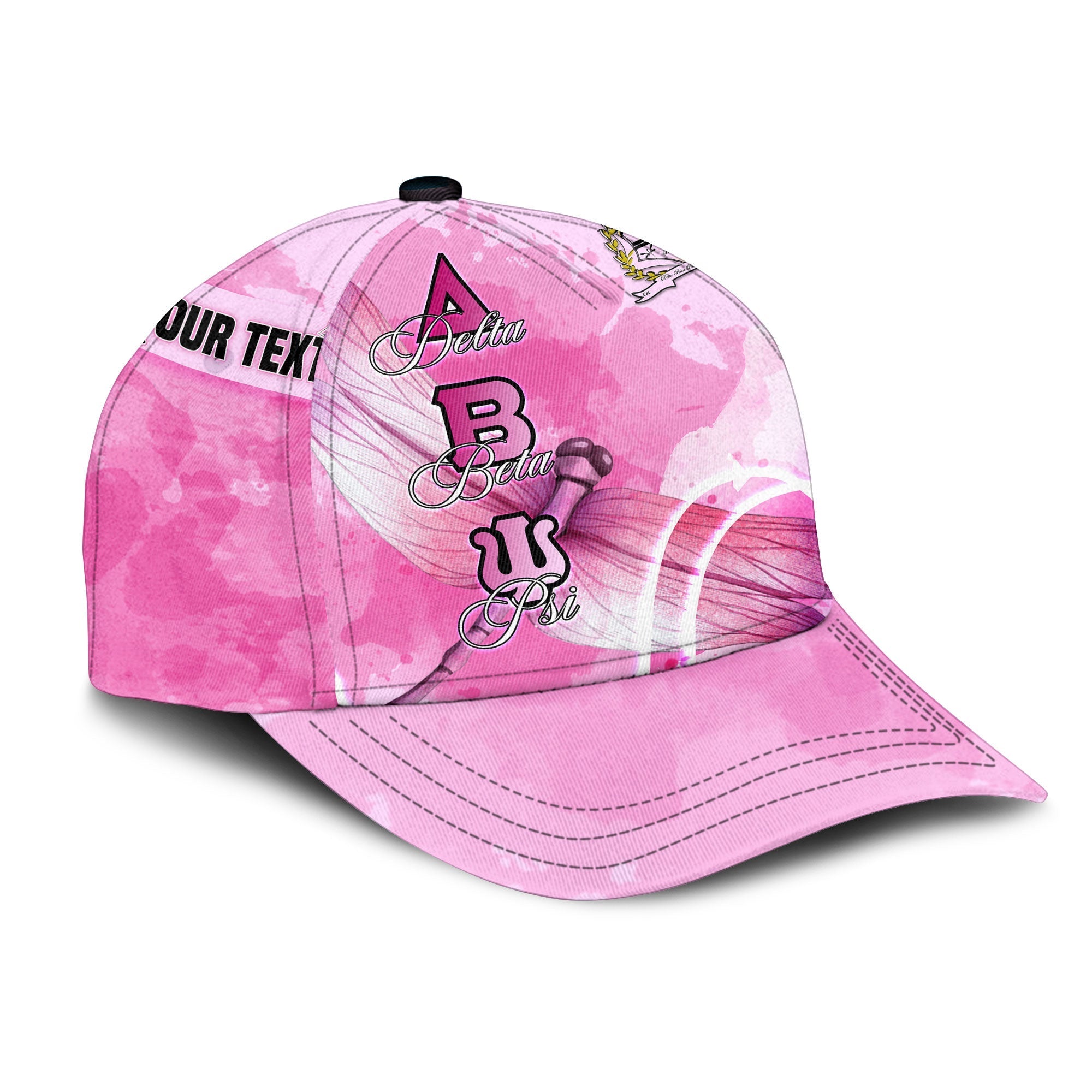 Sorority Cap -  Delta Beta Psi Classic Cap Pink Dragonfly Style