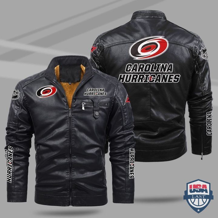 Carolina Hurricanes Fleece Leather Jacket - HVsun