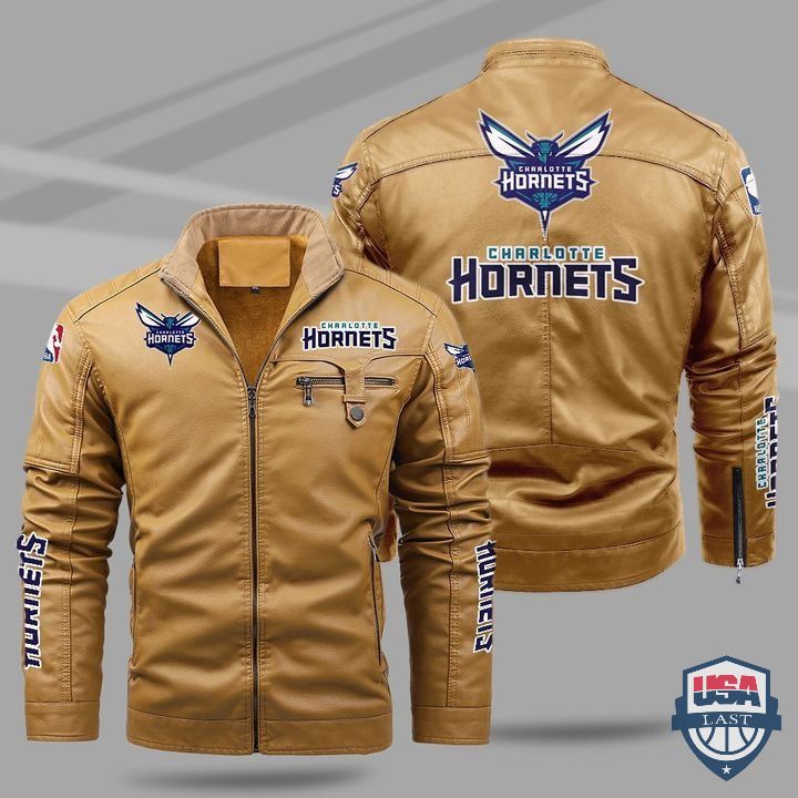 Charlotte Hornets Fleece Leather Jacket - HVsun